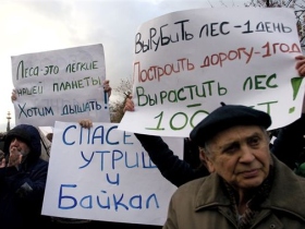 Митинг "За Химкинский лес, Байкал и Утриш". Фото: svobodanews.ru