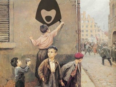 За Telegram (символ Цифрового Сопротивления). Коллаж с картиной Ф.Решетникова "За мир!" Публикуется в yakovenkoigor.blogspot.ru