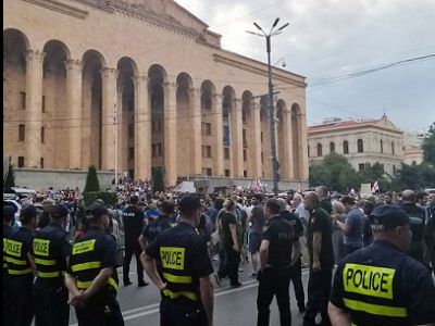 Протесты в Грузии. Фото: rtvi.com