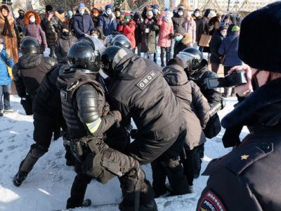 Митинг в Хабаровске 23 января 2021 года. Фото: Дмитрий Моргулис / ТАСС