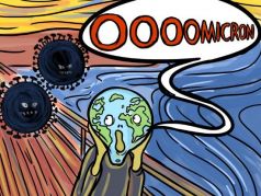 Штамм "омикрон" ("Ботсвана") и реакция на него. Карикатура М.Рифаи: cartoonmovement.com