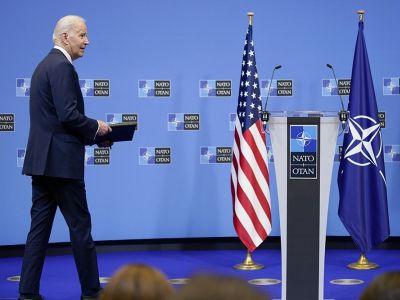 Джо Байден на саммите НАТО, Брюссель, 24.03.22. Фото: Evan Vucci / AP